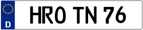 Trailer License Plate